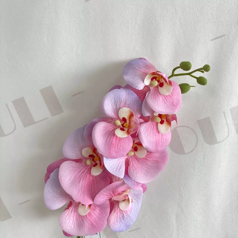 lifelike pink silk orchid stem
